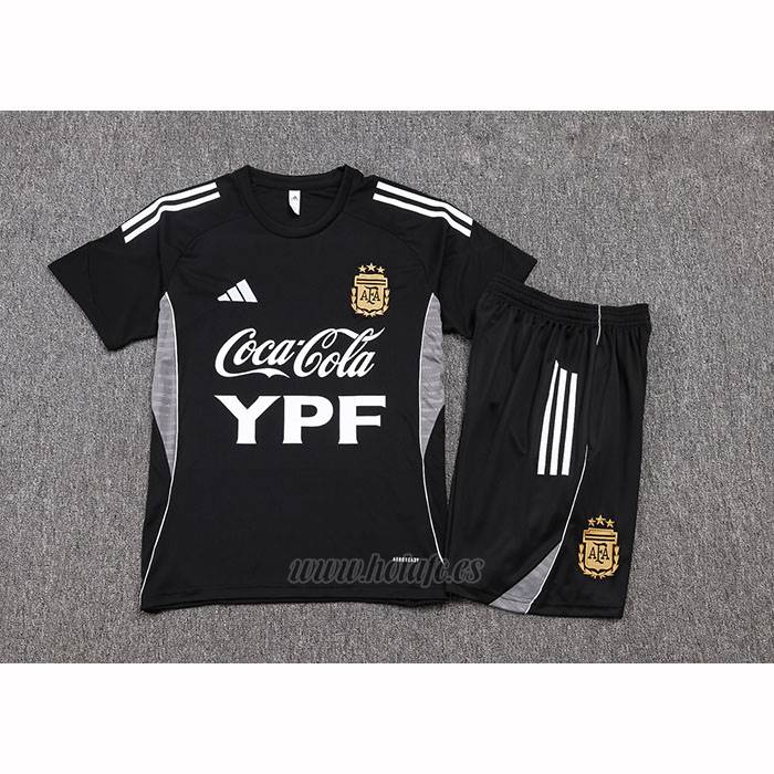 Chandal del Argentina Manga Corta 2025-2026 Negro - Pantalon Corto